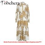 فستان أنيق مع أكمام طويلة وزخرفات جميلة