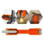 صنبور و بالوعة المثبت وجع متعددة الوظائف الرئيسية مطبخ حمام أداة 2019 البرتقال الأحمر سبان جديد لونين اضافية طويلة المقبس